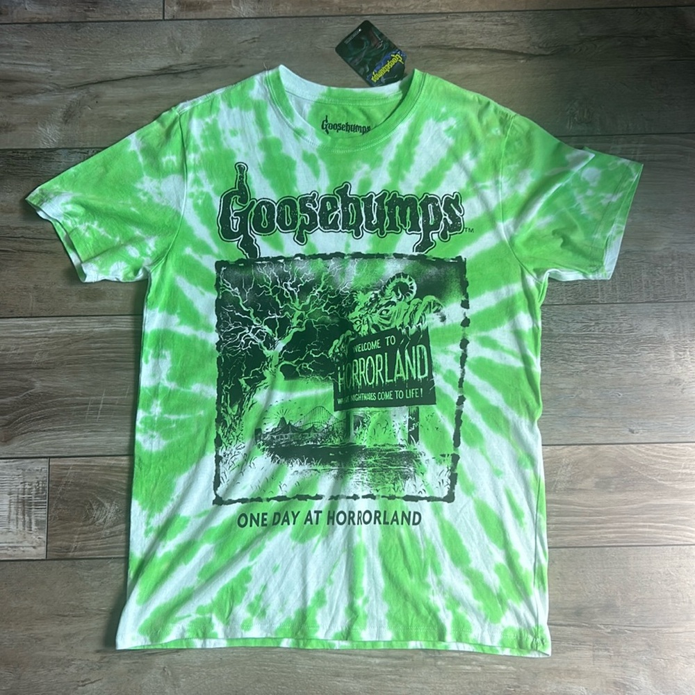 NWT Goosebumps Tie Dye Welcome to Horrorland T Shirt Medium